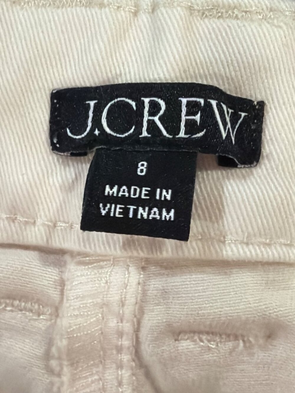 J.Crew Womens Beige Cotton Blend Pleated Shorts Size 8 - Picture 3 of 4